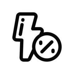 flash sale line icon. Clean and minimalist vector icon for websites, mobile apps, presentations, and logos. Fully scalable and customizable for any project.