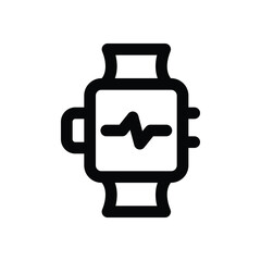 smartwatch line icon. Clean and minimalist vector icon for websites, mobile apps, presentations, and logos. Fully scalable and customizable for any project.