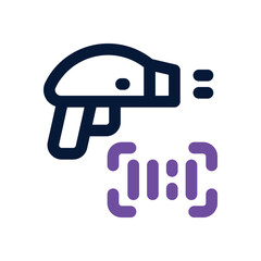 barcode scanner duotone icon. Sleek and modern vector icon for websites, mobile apps, marketing materials, and corporate design. Fully scalable and ready to use.