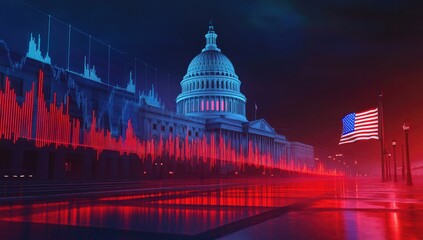 Capitol Building at Night, Economic Data Visualization