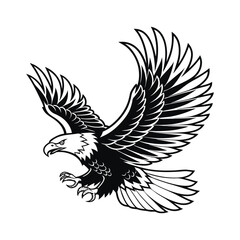 eagle vector illustration line art silhouette