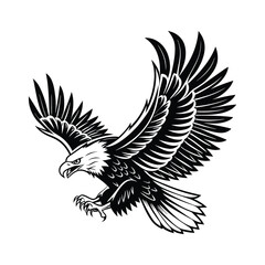 eagle vector illustration line art silhouette