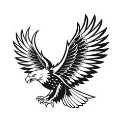 eagle vector illustration line art silhouette