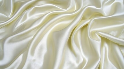 Fototapeta premium Elegant Cream Satin Fabric Draped Texture Background