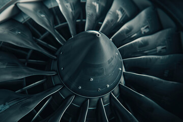 Jet airplane turbine engine blades