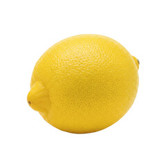 Whole yellow lemon with textured peel