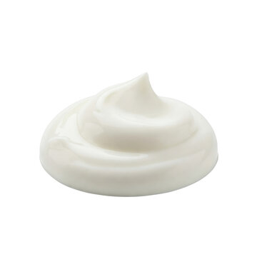 Swirl of white cream dollop