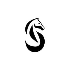 letter S horse logo