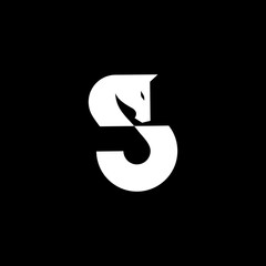 letter S horse logo