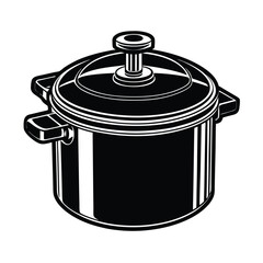 a pressure cooker vector art silhouette 