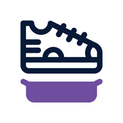 Obraz premium shoes duotone icon. Sleek and modern vector icon for websites, mobile apps, marketing materials, and corporate design. Fully scalable and ready to use.