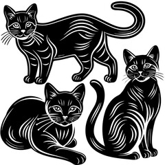 Obraz premium set of cats