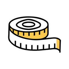 Measuring Tape vector illustration. Cloth Measuring Tape for Tailoring and Sewing Projects

