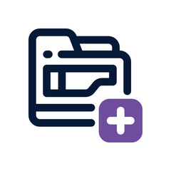 medical record duotone icon. Sleek and modern vector icon for websites, mobile apps, marketing materials, and corporate design. Fully scalable and ready to use.