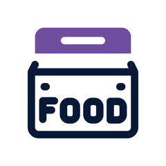 food package duotone icon. Sleek and modern vector icon for websites, mobile apps, marketing materials, and corporate design. Fully scalable and ready to use.
