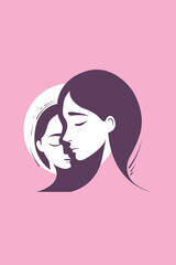 Mother, Daughter, Girl, Woman, Love, Freedom, Dreams, Thoughts, World, Vector, Artwork