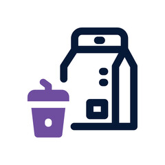 take away duotone icon. Sleek and modern vector icon for websites, mobile apps, marketing materials, and corporate design. Fully scalable and ready to use.