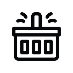 shopping basket line icon. Clean and minimalist vector icon for websites, mobile apps, presentations, and logos. Fully scalable and customizable for any project.