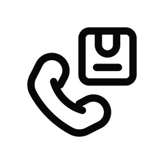 order call line icon. Clean and minimalist vector icon for websites, mobile apps, presentations, and logos. Fully scalable and customizable for any project.