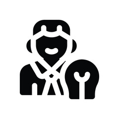 entrepreneur glyph icon. Strong and solid vector icon for websites, mobile interfaces, presentations, and visual branding. High quality and easy to edit.