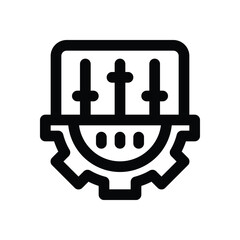 adjustment line icon. Clean and minimalist vector icon for websites, mobile apps, presentations, and logos. Fully scalable and customizable for any project.