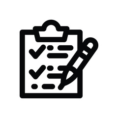 clipboard line icon. Clean and minimalist vector icon for websites, mobile apps, presentations, and logos. Fully scalable and customizable for any project.