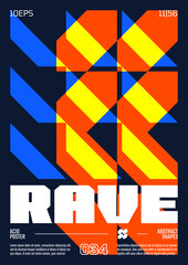 Modern abstract poster, Raster version of high quality and resolution, artwork with geometric postmodern shapes in brutalism aesthetics, minimalistic trendy bold composition, A4 futuristic graphic 34
