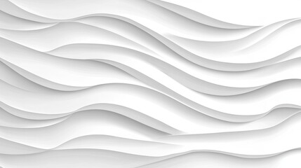 Fototapeta premium White Waves Modern with Minimalist Abstract Background Design.