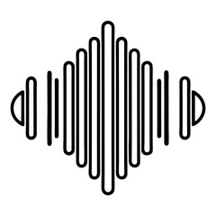 Vector Icon of Audio Volume with Three Sound Waves Line Art Illustration Isolated on White Background, Audio Volume Icon Vector, Sound Wave Line Art, Speaker Volume Illustration