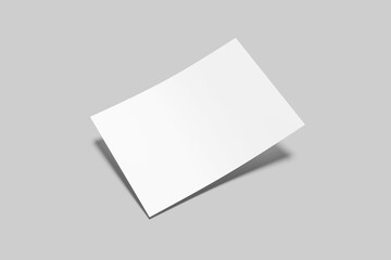 A4 Landscape Flyer Blank Mockup
