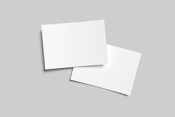 A4 Landscape Flyer Blank Mockup