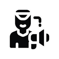 movie director glyph icon. Strong and solid vector icon for websites, mobile interfaces, presentations, and visual branding. High quality and easy to edit.