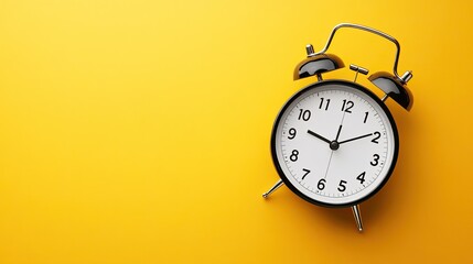 Alarm Clock WakeUp Time on Yellow.