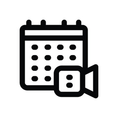 calender line icon. Clean and minimalist vector icon for websites, mobile apps, presentations, and logos. Fully scalable and customizable for any project.
