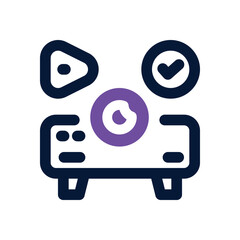 projector duotone icon. Sleek and modern vector icon for websites, mobile apps, marketing materials, and corporate design. Fully scalable and ready to use.