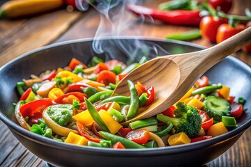 vegetables in a pan, warm fry