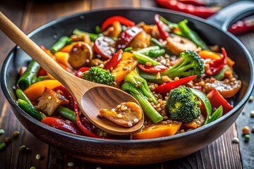 stir fried vegetables on pan