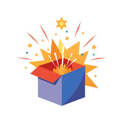 Firework box exploding on transparent background © Hasan