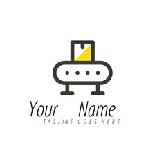 Conveyer Belt Package Delivery Logo Design