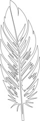 Obraz premium Feather vector with distinct design elements and clear linework, featuring a unique form.