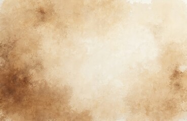 Obraz premium Abstract watercolor paper background in beige tones. Splotchy ink texture creates aged, vintage look. Suitable for artistic projects, graphic design, posters, wedding invitations, eco friendly
