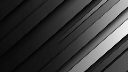 Abstract Dark Flow Modern Black  Grey Lines.