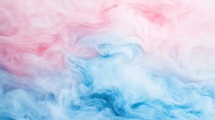 Cotton Candy Clouds Pink  Blue Abstract Smoke Background Texture.