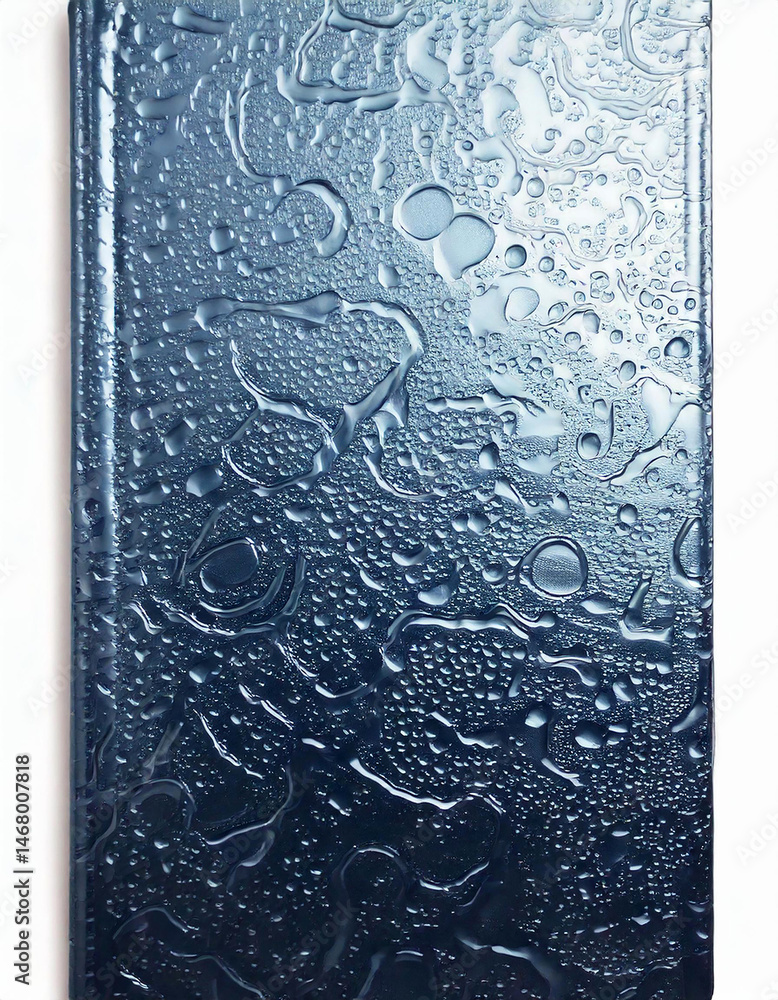 Aufkleber blue book cover with water droplet pattern, creating a textured and visually appealing design elemen