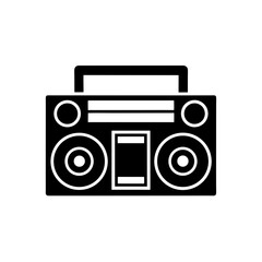 boombox icon on white background  .svg