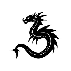 dragon tail vector on white background  .svg