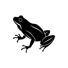 frog silhouette on white background  .svg
