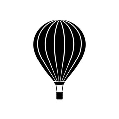 Fototapeta premium hot air balloon silhouette on white background .svg