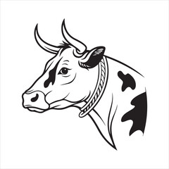 holstein-friesian cow Vector Art illustration