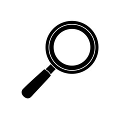 magnifying glass icon on white background  .svg